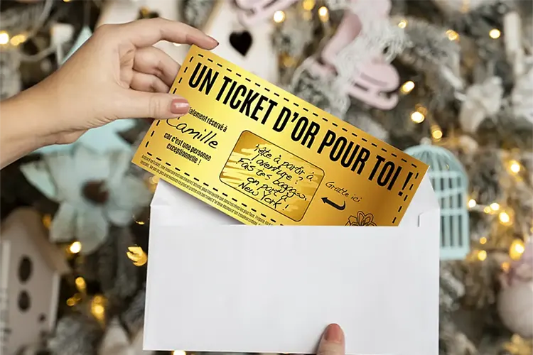 Ticket d'or gratté